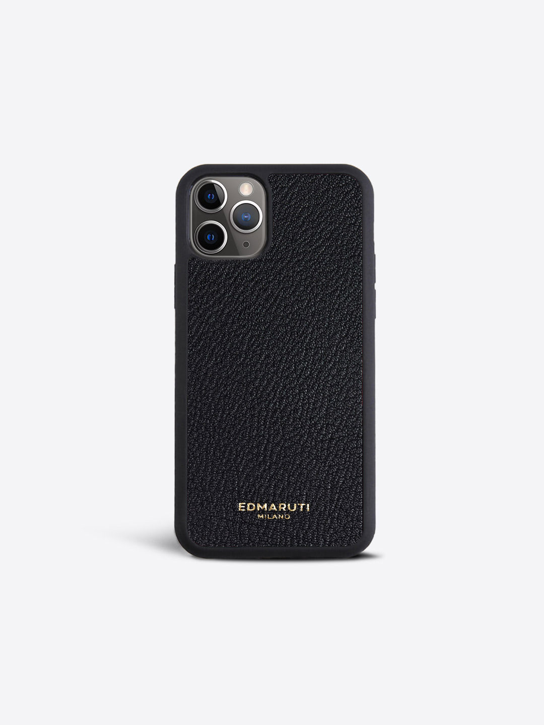 edmaruti chevre leather iphone 11 pro case black